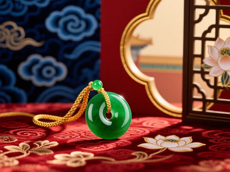 翡翠吊坠是中国传统首饰的重要款式,选购时需关注种水、颜色与雕刻工艺。